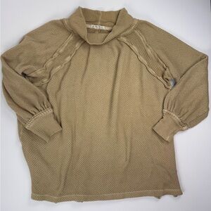 We The Free Tan Textured Cowl-Neck Sweater